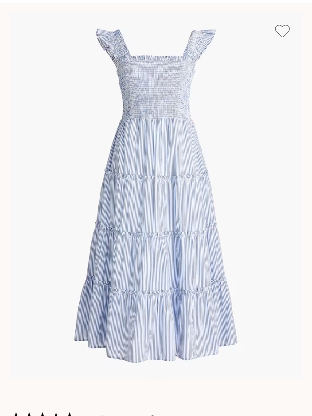 J.Crew Factory Smocked tiered midi dress sundress XL 100% cotton